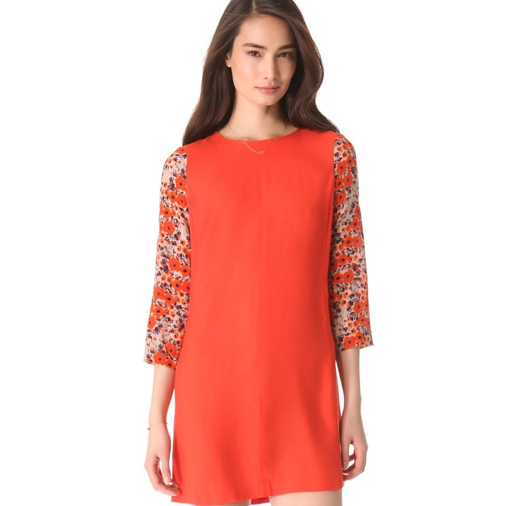Club monaco jay dress xxs poppy red